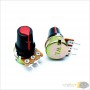 aafaqasia 2x Carbon Film Potentiometer WH148 15mm 3pin + Red Rotary Cap Kit B1K - 1M 2x Carbon Film Potentiometer WH148 15mm 3pi