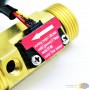 aafaqasia YF-B6 Brass Water Flow Sensor with Temperature Sensor G3/4 DC 5V 1-30L/min YF-B6 Brass Water Flow Sensor with Temperat